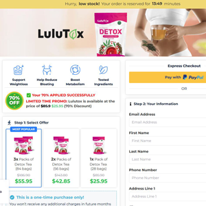 Lulutox Detox Tea Product